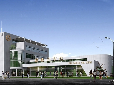 现代简约汽车站建筑设计 施工图