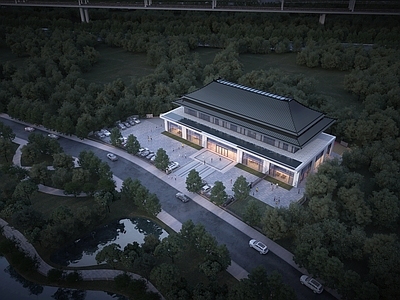 新中式售楼处建筑 异形