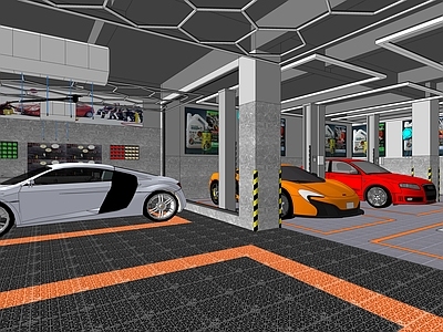 现代汽车维修店 洗车店