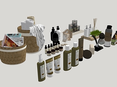 现代洗浴用品 沐浴露 香薰 洗发水 收纳篮