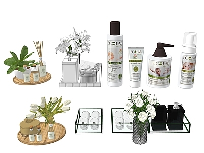 现代洗浴用品 沐浴露 香薰 洗发水