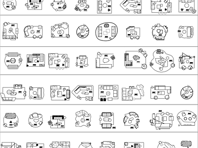 家装图块 施工图 平面图块