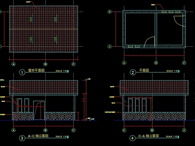 公共卫生间厕所建筑 施工图