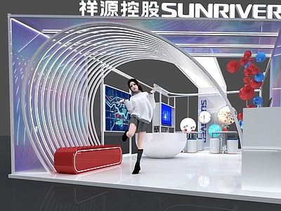 现代商业地产临时展厅 商场展点
