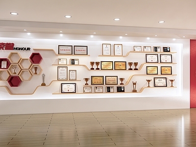 现代党建展厅 荣誉墙