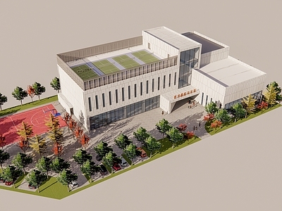 现代体育建筑 小型体育馆 室外体育场地 屋顶体育场 体育馆及环境设计 封闭