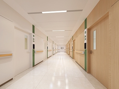 现代医院过道 普通医院 医院走廊