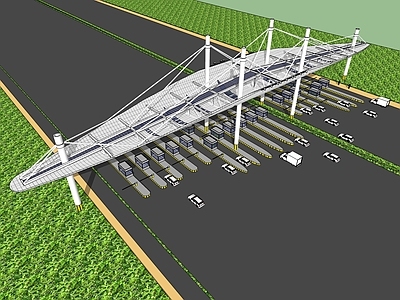 现代收费站 高速公路收费站