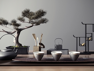 新中式茶具 摆件组合