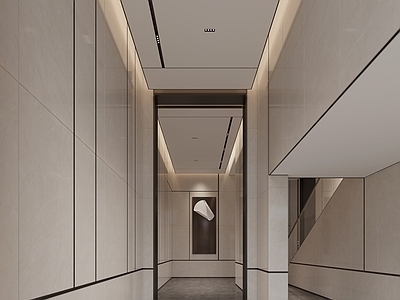 现代电梯间