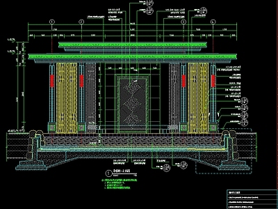 新中式亭廊风雨廊CAD施工图