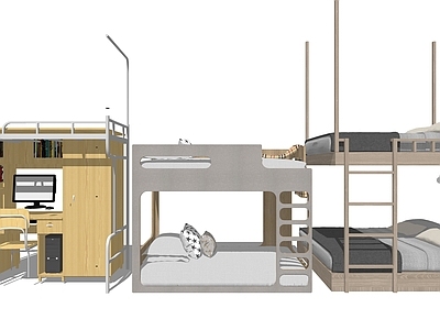 现代双层床 上下床 宿舍 寝室床