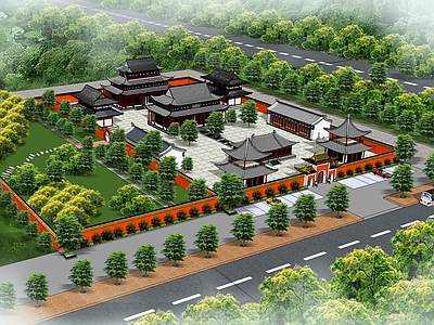 中式寺庙建筑