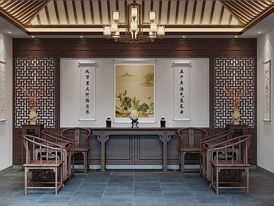 中式茶室 画