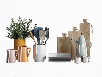 现代厨房用品组合 餐具 厨具