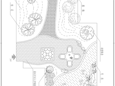 小区屋顶花园设计平立面图 施工图