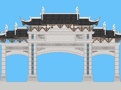 中式牌坊牌楼
