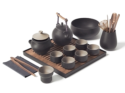 新中式茶具 茶几摆件 茶壶 茶杯