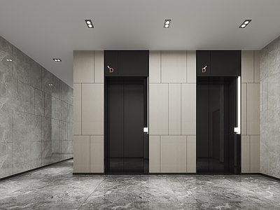现代电梯间