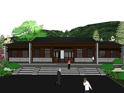 中式寺庙建筑 祠堂