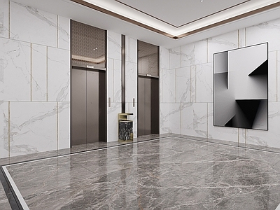 现代电梯间