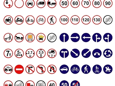 现代交通标识牌 市政路标牌 道路标志标牌 交通指示牌