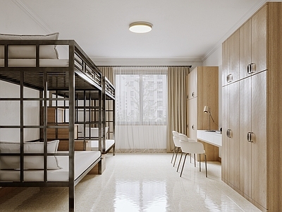 现代双人宿舍 上下铺