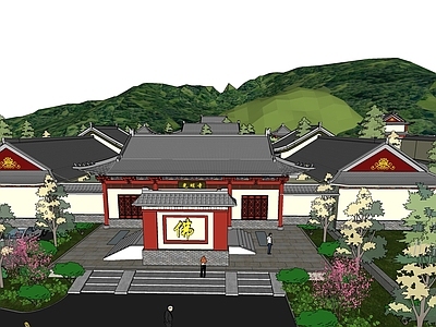 中式寺庙建筑