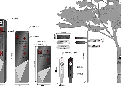 现代指示牌 普通指示牌