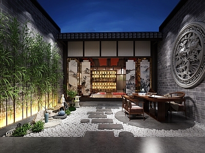 中式民宿 休息区