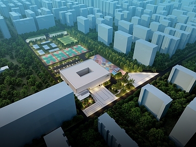 现代公园景观 体育公园 体育中心 运动馆 运动公园