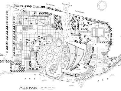 软件园临湖绿化平面 施工图