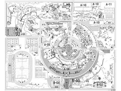 校园绿化规划图纸 施工图