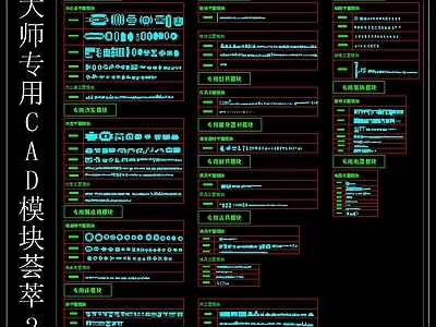 CAD家具模块图库 平面图块