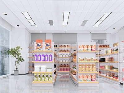 现代超市 便利店 生活用品区