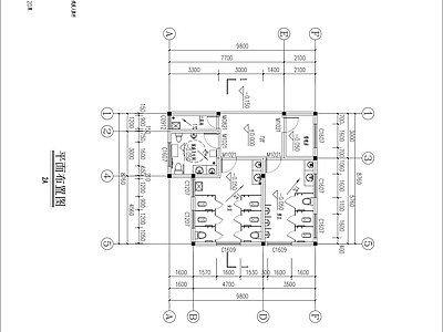 公厕建筑结构水电室内 施工图