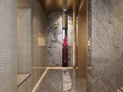 现代入户电梯厅