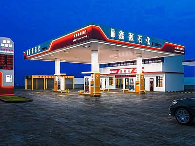 现代加油站 加气站 加油机 加油站便利店 服务区 石油石化