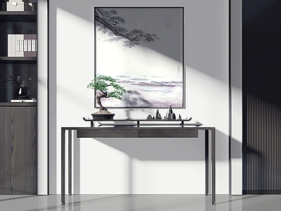 新中式端景条案 关台端景台