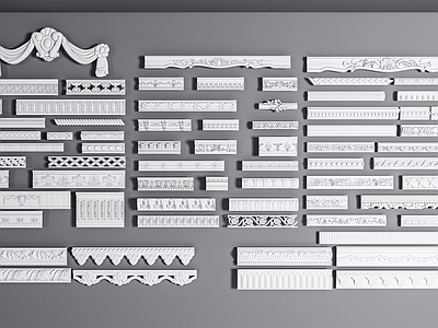 欧式石膏线条组合 雕花线条 石膏线条 石膏线 角线 墙角线