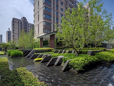 小区园林绿化图方案 居住区景观