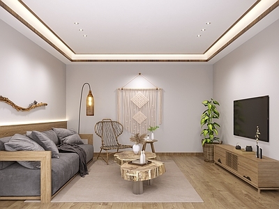 现代民宿客厅