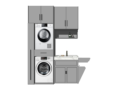 现代阳台柜洗衣机柜 工具柜 家务柜