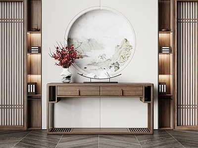 新中式端景台