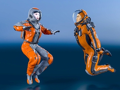 现代太空人 航天员 宇航员 飞行员 宇航服 太空服 航天服 登月 太空探险