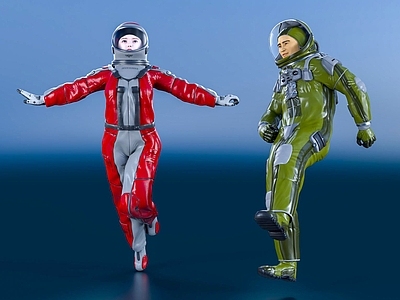 现代太空人 航天员 宇航员 飞行员 宇航服 太空服 航天服 登月 太空探险