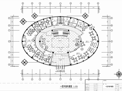 1000㎡休闲娱乐会所CAD施工图