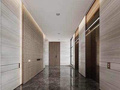现代电梯间