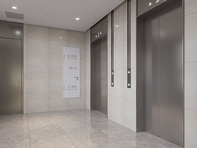 现代电梯间