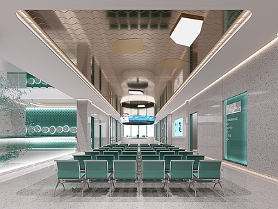 现代医院过道 等候区 普通医院